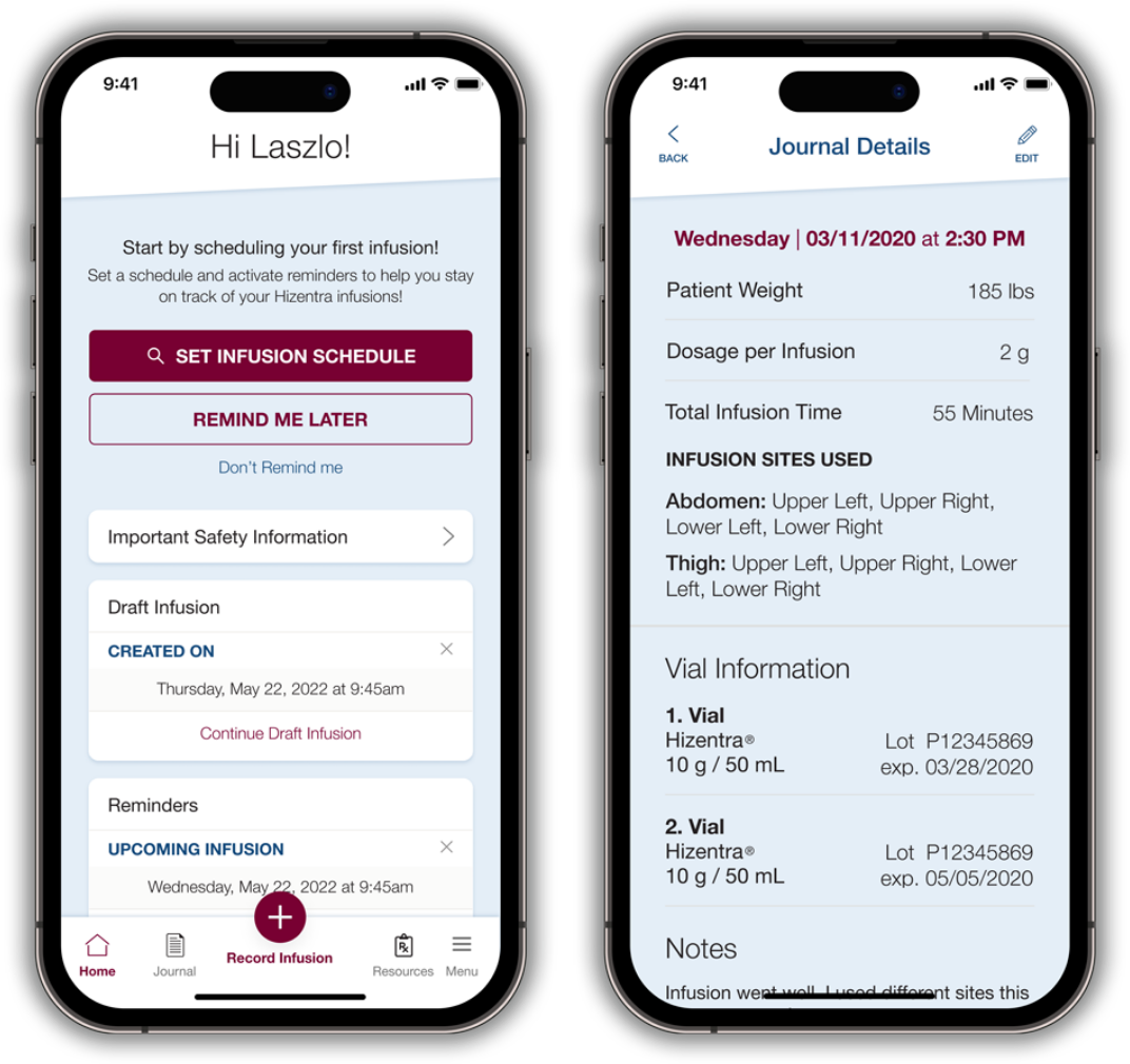 Hizentra App 